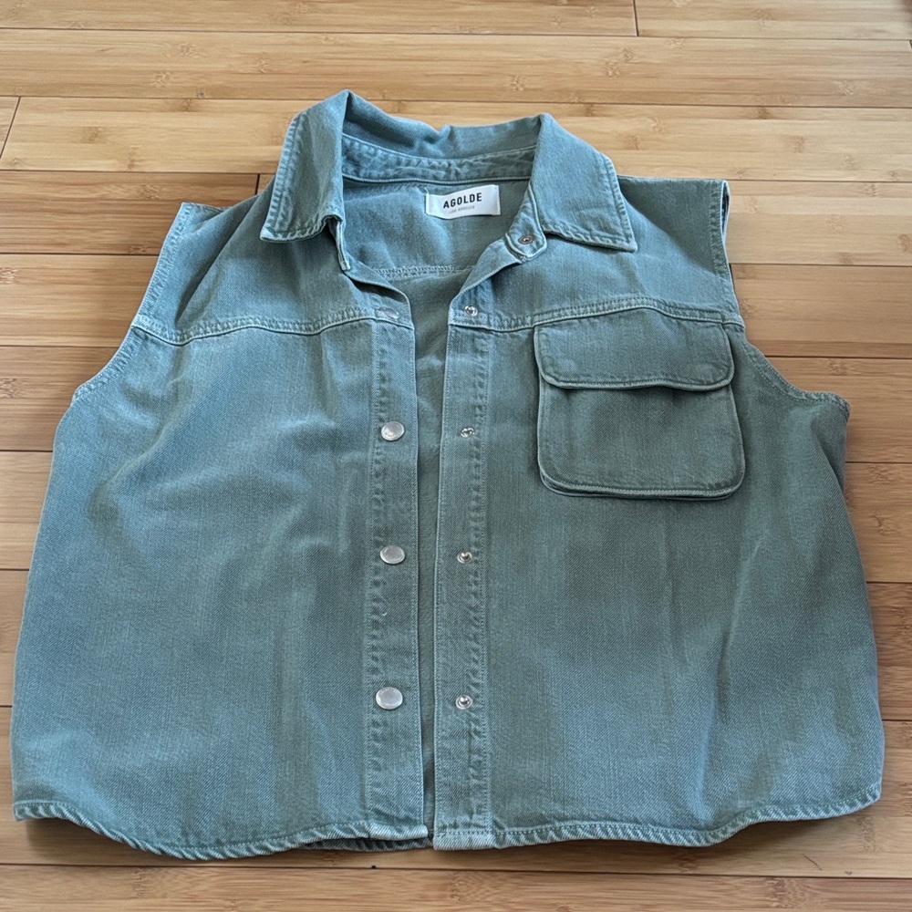 Agolde Green Denim Jacket